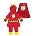 Warner Bros. Justice League Flash Toddler Boys' Hooded Costume Coverall & Cape (3T)