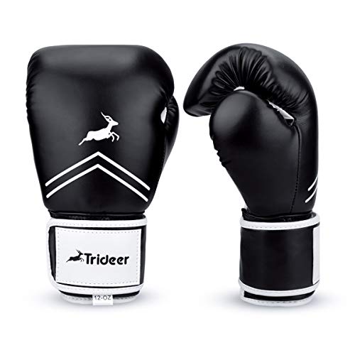 Trideer Pro Grade Boxing Gloves, Kickboxing Bagwork Gel Sparring