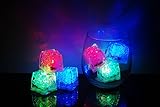 Set of 6 Litecubes Brand 8 Mode MultiColor RAINBOW Light up LED Ice Cubes
