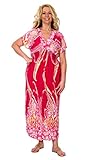 Women's Plus Size Summer Maxi Dress with a V-Neckline & Cropped Sleeves