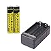 imydeal US Stock 4 PC 6000 mAh Li-ion 18650 3.7V Button Top Rechargeable Battery + 2X Smart Charger