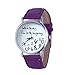 Creazy® Hot Women Leather Watch Whatever I am Late Anyway Letter Watches (Purple)