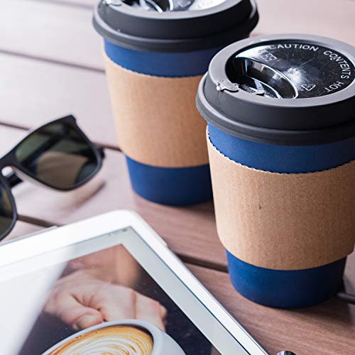 Glowcoast Disposable Coffee Cups With Lids 12 oz To Go Coffee Cup