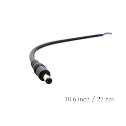 SIM&NAT 18 AWG DC Power Pigtail Cable, 2.1mm x
