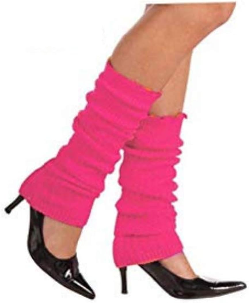 Forum Novelties Women's Neon Leg Warmers, Pink, One Size: Clothing