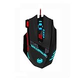 [2015 New Version] USB Gaming Mouse - eTopxizu 8 Buttons 9200 DPI 6 Colors High Precision LED Gaming Mouse Game Mice for PC Computer Mouse with Weight Tuning Set