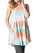 Poulax Women Loose-fit Sleeveless Lightweight T-Shirt Tunic Tank Top (L=US12-14, Mulit Orange)