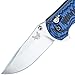 Benchmade - AXIS Flipper 300-1 Knife, Plain Drop-Point, Satin Finish, Blue Handle