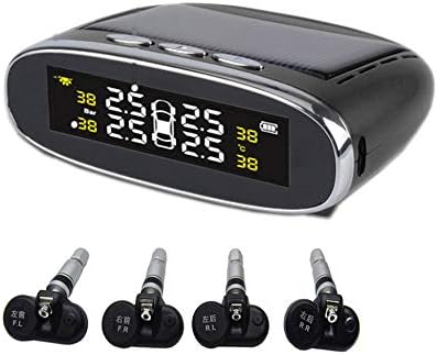 Justdodo For Steelmate Tp-s1i Tpms Tire Pressure Monitor System Wireless Solar-Powered Display 4 Internal/External Sensors AN-003