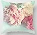 Kenneth case Wholesale Customized Flowers Ponies Shabby Chic Pink Floral Love Retro Style Square Zippered Throw Pillowcase 18X18 Inch(One Side)