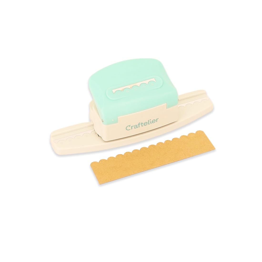 Craftelier Pressure Lever Punch for Making Decorative Festoon-Shaped Edges on Paper and Card, Die-Cut, Perfect for Scrapbooking and Crafts