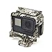 SHOOT Camouflage Gray Protective Frame Mount Stand Housing Case for GoPro Hero 7 Black/Hero 6/5/HERO(2018) Side Open Mount Shell Cover for Go Pro Hero 5 Action Camera Accessories