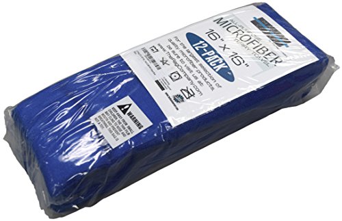 (12-Pack) 16 in. x 16 in. Commercial Grade All-Purpose Microfiber HIGHLY ABSORBENT, LINT-FREE, STREAK-FREE Cleaning Towels - THE RAG COMPANY (Royal Blue) - Thumbnail 2