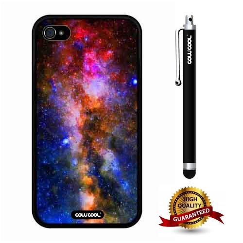 iphone 4S Case, Starry Case, Cowcool Ultra Thin Soft Silicone Case for Apple iphone 4S - Queer Rainbow Colorful Starry