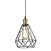 YOBO Lighting Vintage Oil Rubbed Bronze Polygon Wire Pendant Light Art Deco