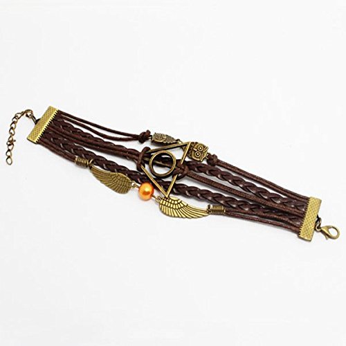 el regalo's harry potter deathly hallows snitch owl fashion bracelet