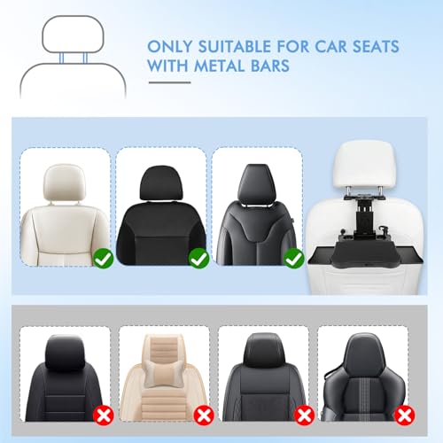Car Table, Multifunctional Folding Rear Table for Cars, with Cup Holder and Tray, Removable, for Children, Travel, Work (Load Capacity 20 kg)