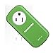 POWERADD Mini Travel Swivel Charger with Fast Charging USB Ports (3.4A) UL Listed Update Wall Charger - Green