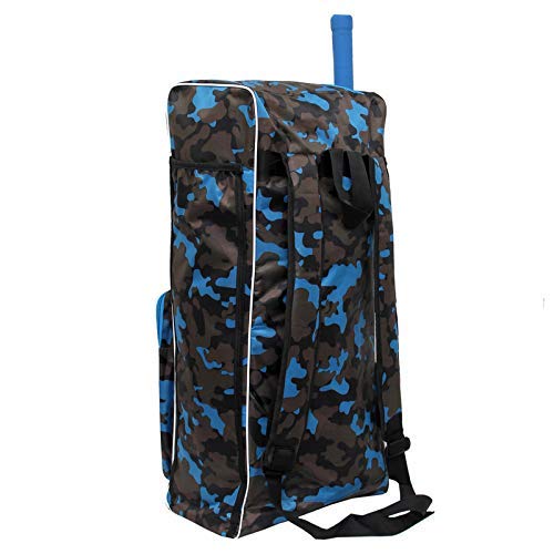 CW Duffle PAK Blue Black Army Print Kit Bag Cricket Kit Bag