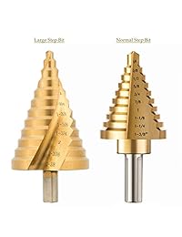 CO Z   Broca en espiral HSS grande, 10 tamaños de acero de alta velocidad de titanio de 1 4" a 1 3 8" para taladro de hoja de aluminio y metal de madera, gran multi agujero para los amantes del bricolaje