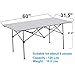 RORAIMA Easy Setup Compact Aluminum Camping Folding Party Table 120 Lbs Capacity Great Outdoor Camping, BBQ Party in Your Backyard Also Suitable Family 6-8 Product Size 60″x 31.5″x 27thumb 1
