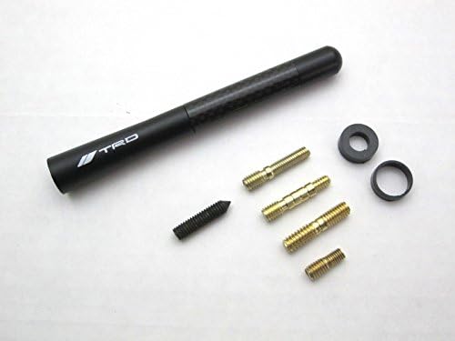 4.8" Black Carbon Fiber TRD Car Aerial Radio Antenna w/Screws TOYOTA COROLLA