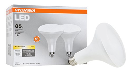 OSRAM SYLVANIA 79498 CONTRACTOR SERIES LED FLOOD LAMP, BR40, 13 WATTS, 2700K, 80 CRI, MEDIUM BASE, 120 VOLTS, DIMMABLE, 2 PER BOX (1 BOX)
