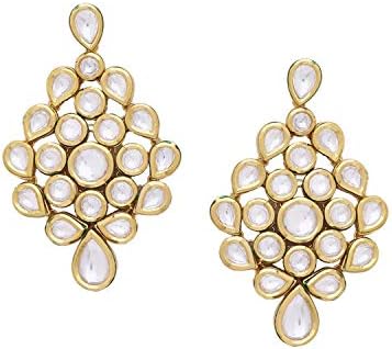 Tistabene Traditional Kundan Meena Dangler EarringFor Women & Girls