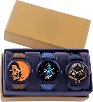 White Color Dial Analog Watches for Girls & Women (Pack of 3 God-BR-32)