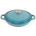 Zelancio Cookware 3-Quart Enameled Cast Iron Casserole Dish with lid, Perfect for Braising, Slow Cooking, Simmering and Baking, Teal