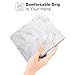 MoKo Case Fits All-New Kindle Oasis (9th and 10th Generation ONLY, 2017 and 2019 Release), Slim Fit Premium PU Leather Protective Cover with Auto Wake/Sleep - Light Gray Marble