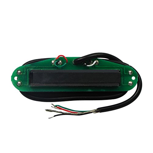 FLEOR Dual Rail Humbucker Electric Guitar Pickup Double Coil Pickup Electric Guitar Parts Low Noise, Black Color