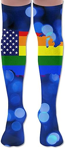 The Rainbow Equality Map-USA Women's Compression Stocking Long Tube Knee High Socks For Women