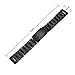 ZEIGER Men B011 Replacement Metal Waist Watch Band (Stainless Black 22mm)