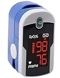 Concord Sapphire Fingertip Pulse Oximeter Blood Oxygen Saturation Monitor with Reversible Display, Carrying Case and Lanyard