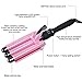 3 Barrel Curling Iron Hot Tools Curling Iron 25mm Hair Waver Curler, 1 inch Ceramic Hair Curling Wand for Deep Waves, Pinkthumb 3