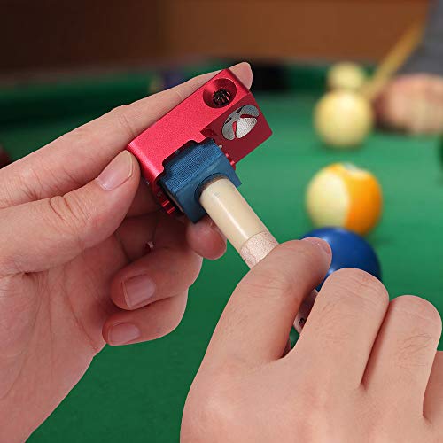 Tanice 4 in 1 Multifunctional Pool Cue Chalk Holder Snooker Pool Cue Tip Shaper Holder Stick Repair Scuffer for Snooker Pool