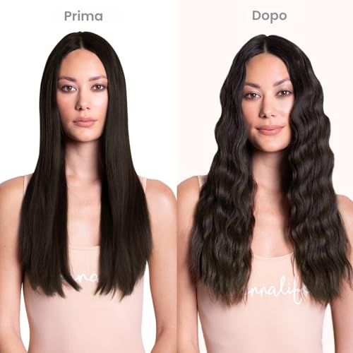 WENNALIFE Clip in Hair Extensions, 50 cm 120 g 7 Pieces Clip in Human Hair Extensions Real Dark Brown Remy Human Natural Hair Extensions with Clips