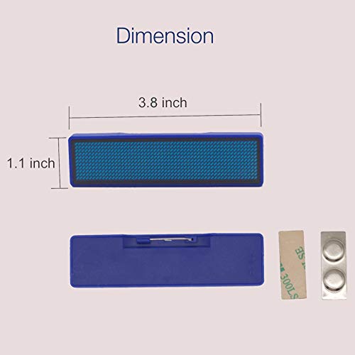 VBLab 18 Hours Wireless Bluetooth LED Name Badge Rechargeable Led Name Sign (Blue Pro Version) - Thumbnail 4