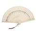 TOOGOO(R) Folding Wooden Carved Sunflower Print Fragrant Hand Fan