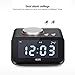 INLIFE Dual Alarm Clock with FM Radio, USB Phone Charging, Speaker, Indoor Thermometer, Dimmer Control, Snooze Function