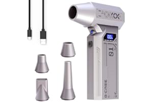 SK RAYAN Electric Air Duster 120000RPM Turbo Jet Fan, 4-Speed Adjustable, Cordless Compressed Air Alternative, Rechargeable, 