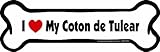 Imagine This Bone Car Magnet, I Love My Coton De Tulear, 2-Inch by 7-Inch