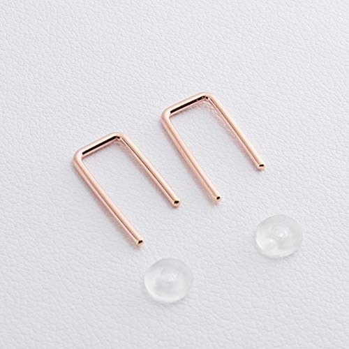 Arc Rose Gold Filled Earrings, Minimalist Arc Line Earrings, Horseshoe Earrings, Arc Earrings, Line Earrings, Wishbone Earrings, RGF-R-D13-18GA-STAPLE