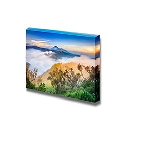 Canvas Prints Wall Art - Bromo Vocalno at Sunrise, East Java, Indonesia | Modern Wall Decor/Home Art Gallery Wraps Giclee Print & Wood Framed. Ready to Hang - 12" x 18"