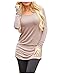 AuntTaylor Womens Long Sleeve Solid Ruching Slim Fit T-Shirt Dress Pull On Tunic