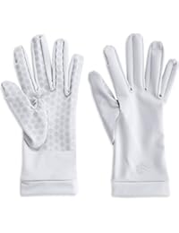 Coolibar UPF 50+ Unisex Sun Gloves - Sun Protective (Small- White)