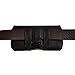 Kuteck Black Leather Belt Holster Pouch Clip Fits For IPHONE 4 4S w/ Otterbox / Lifeproof / Mophie Juice Pack Air/Plus Case On. Includes A Black Stylus Pen