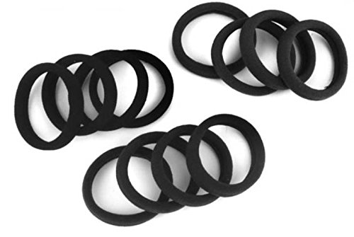 glitteria black rubber bands for children (pack of 12)