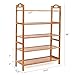 HOMFA Bamboo Shoe Rack 5-Tier Entryway Shoe Shelf Storage Organizer Free Standing Shelves